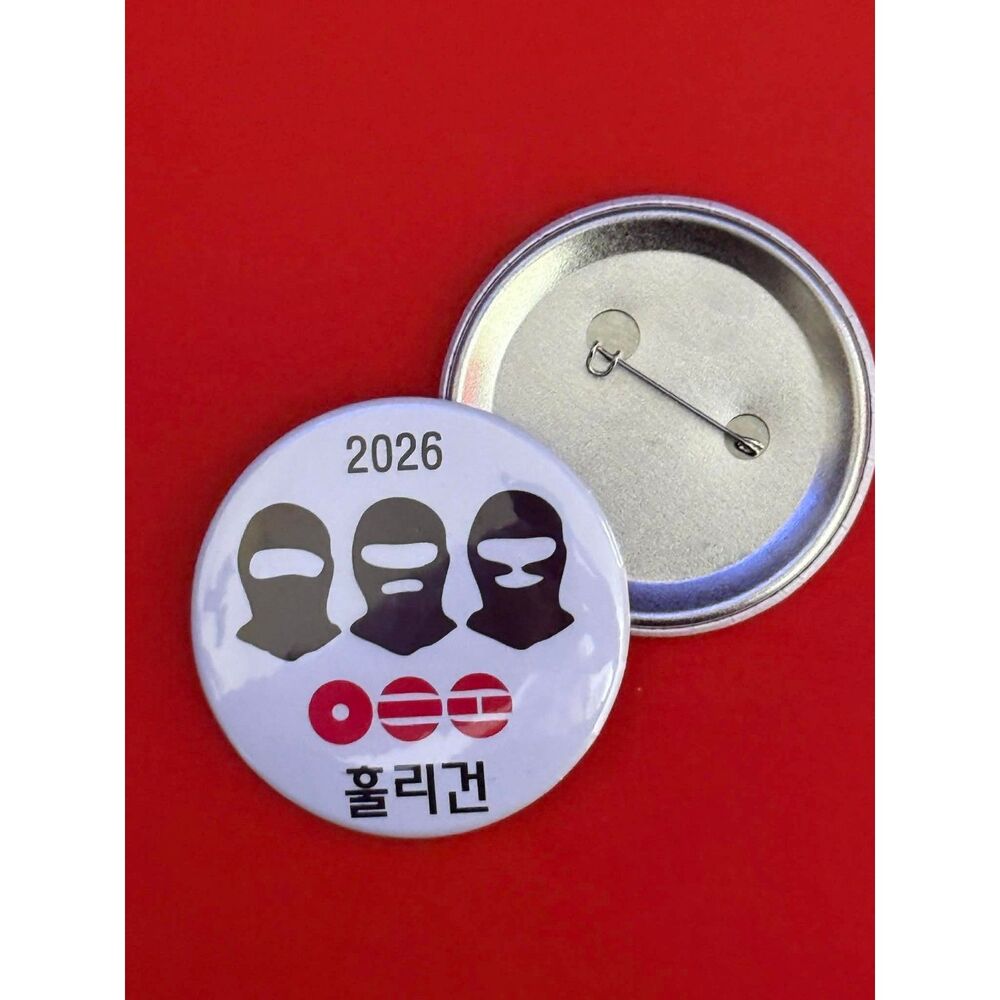 BTS 2026 World Tour Arirang Pin Button Hooligan Style Can Button Logo Button - Picture 6 of 7